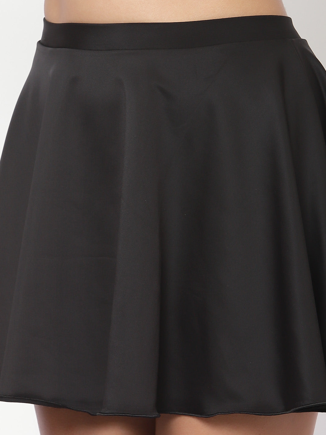 CUKOO Padded Black Two piece Skirtini Swimwear