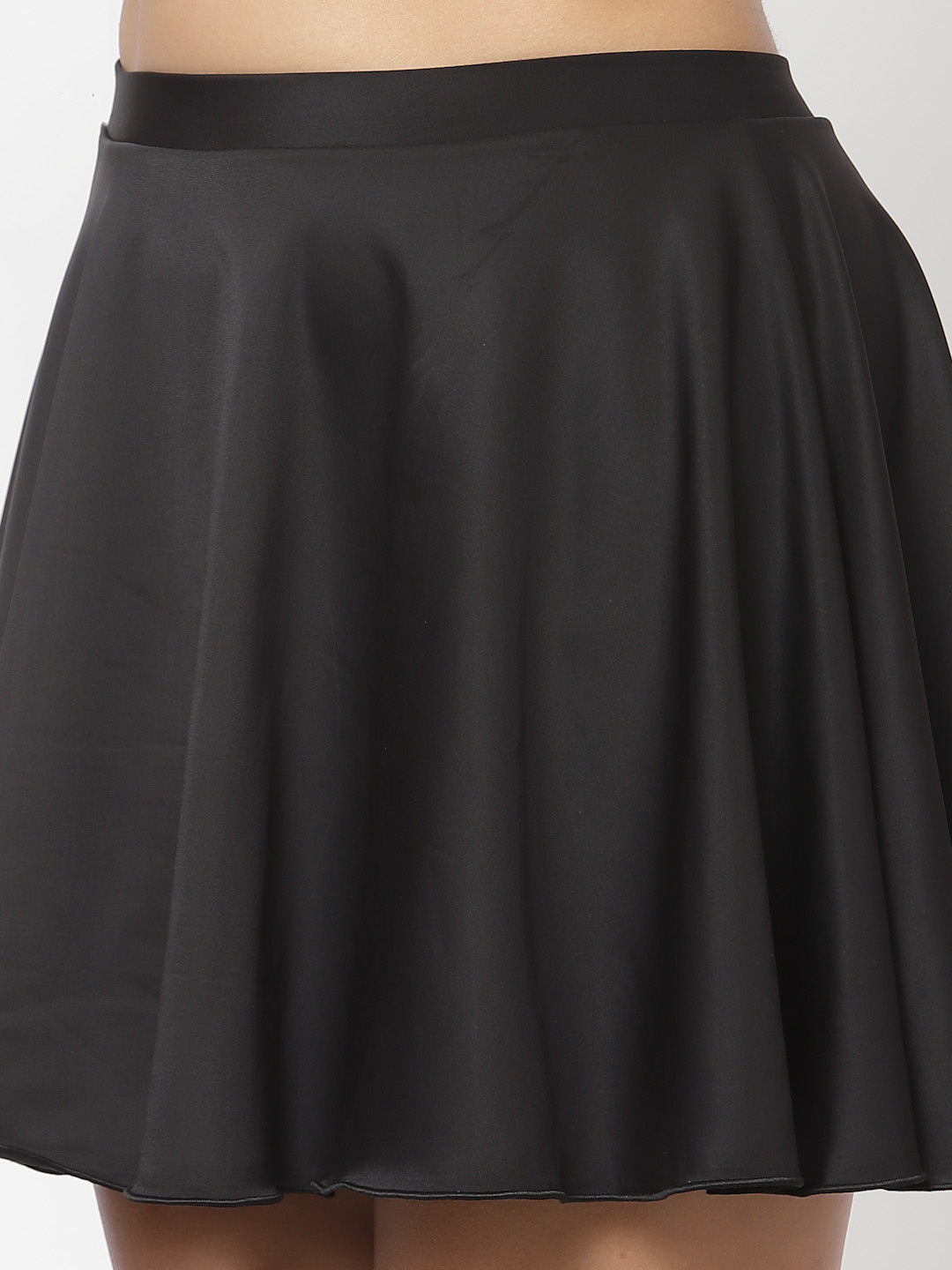 CUKOO Padded Black Two piece Skirtini Swimwear
