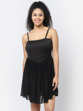 CUKOO Padded Solid Black Frill  Swimwear