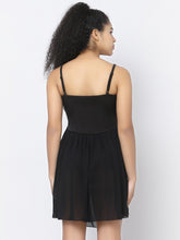 CUKOO Padded Solid Black Frill  Swimwear