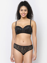 CUKOO Lacy Black Lingerie Set