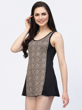 CUKOO Padded Animal Printed One-Piece Black Swimwear