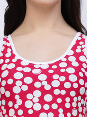 CUKOO Padded Printed Pink One-Piece Swimwear