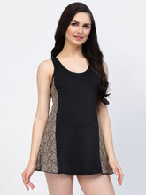 CUKOO Padded Animal Printed Black One-Piece Swimwear