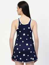 CUKOO Padded Printed Blue One-Piece Swimwear