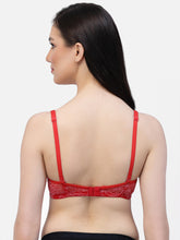 CUKOO Lightly Padded Red Lacy Everyday Bra