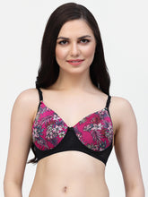 CUKOO Lightly Padded Pink Floral Printed Everyday Bra