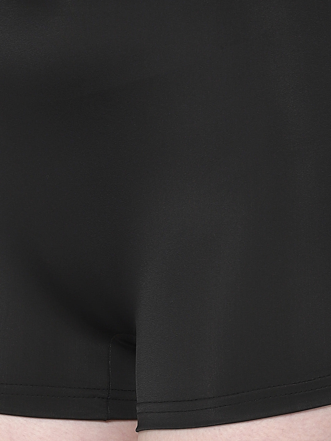 CUKOO Padded Black Solid Two piece Skirtini Swimwear