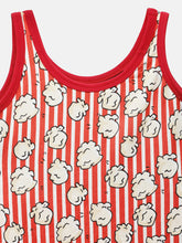CUKOO Girls Red Popcorn Print Swimsuit (kids Swimsuit)