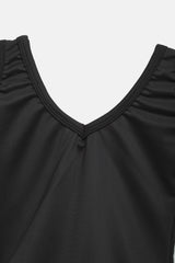 Cukoo Solid Single Piece solid Black kids swimsuit