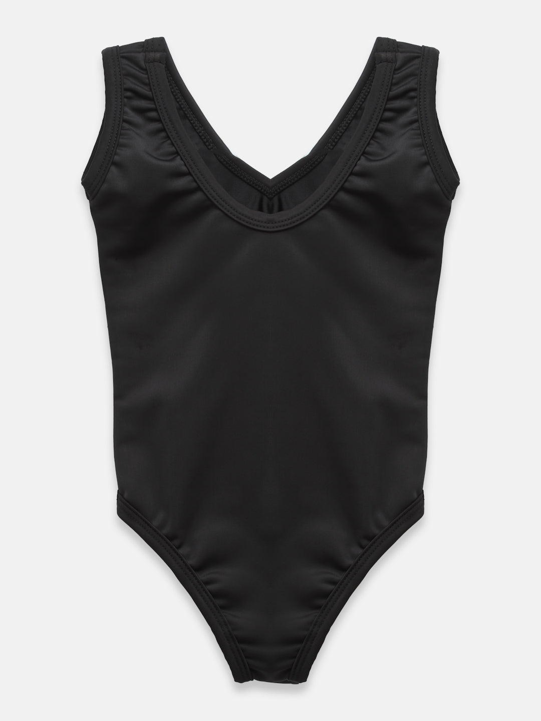 Cukoo Solid Single Piece solid Black kids swimsuit