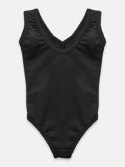 Cukoo Solid Single Piece solid Black kids swimsuit