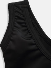 Cukoo Solid Single Piece solid Black kids swimsuit