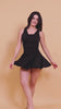 CUKOO Padded Black Ruched Skirted Swimwear