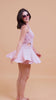 CUKOO Padded Retro Red Striped Skirted Swimwear