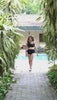 CUKOO Padded Black Two piece Tankini Swimwear