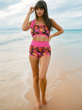 CUKOO Padded Pink Printed Swimwear