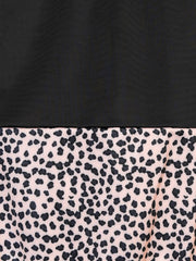 CUKOO Girls Black Leopard Print Swimsuit (kids swimsuit)