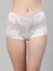 CUKOO Women White Nylon Hipster Panty - Cukoo 