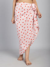 Peach Heart Printed cover up Sarong