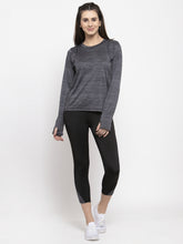 Cukoo Women Grey Nylon Two Piece Gym Active Wear/ Track Suit - Cukoo 