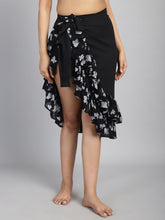 Black Ruffled cover up Sarong