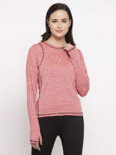 Cukoo Pink Full Sleeves Thumb-Hole T-Shirt for Women - Cukoo 