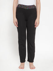 Cukoo Comfy: Black All Day/Night Pyjama with Multicolor Polka Dots for Women - Cukoo 