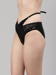 CUKOO Women Black Nylon Bikini Panty - Cukoo 