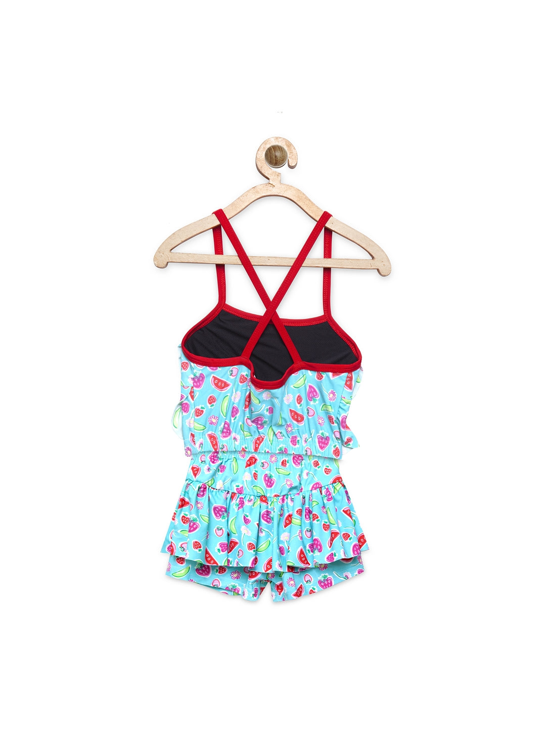 Cukoo Swimwear: Blue Colored with Fruity Print swimming dress for Girls/Kids Swimsuit - Cukoo 