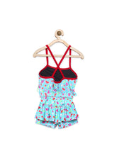 Cukoo Swimwear: Blue Colored with Fruity Print swimming dress for Girls/Kids Swimsuit - Cukoo 