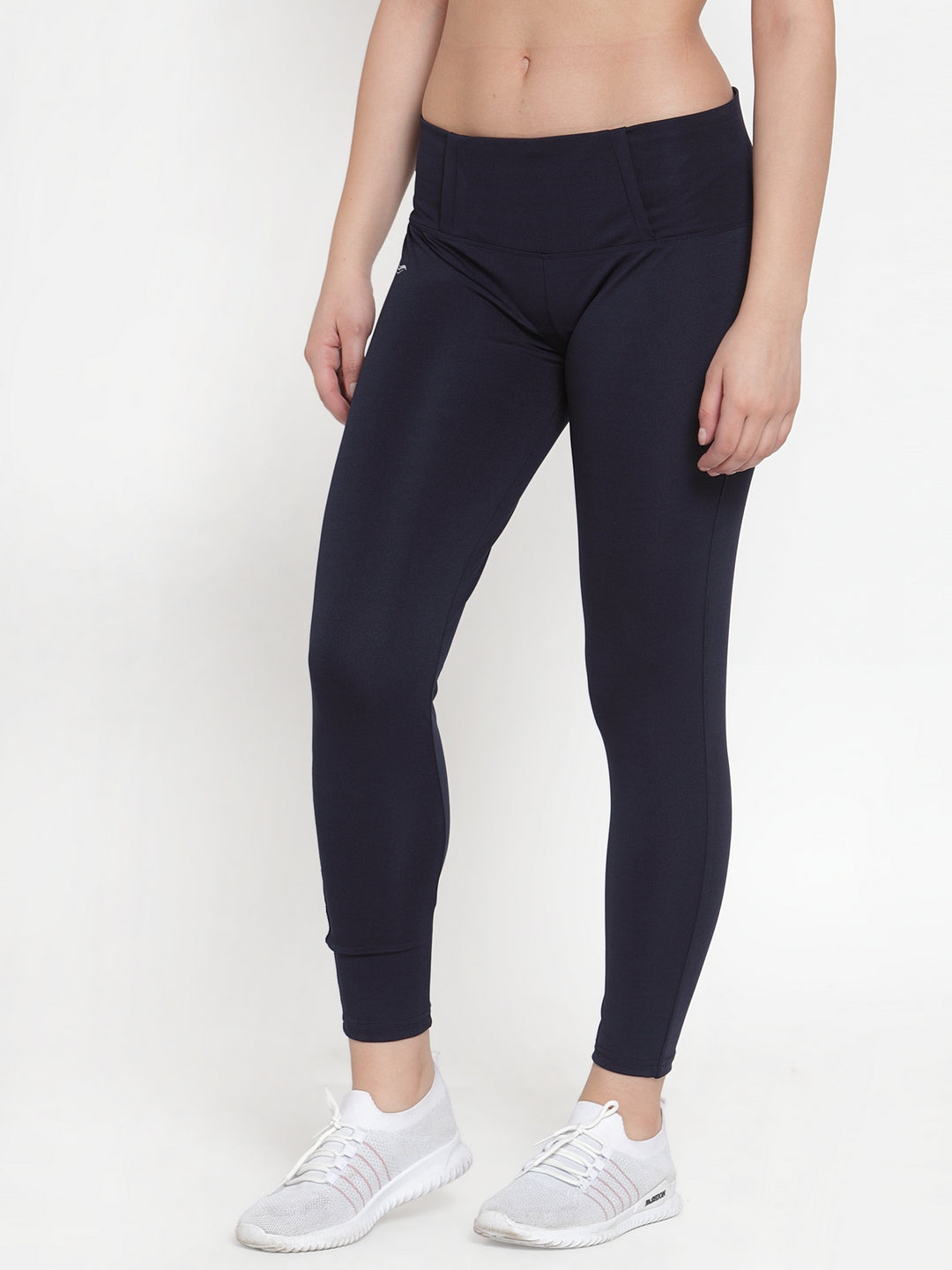 Cukoo Active Wear: Navy Blue Tights with high Waist fit for Women - Cukoo 