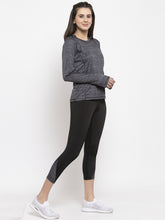 Cukoo Women Grey Nylon Two Piece Gym Active Wear/ Track Suit - Cukoo 