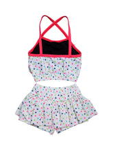 Cukoo White Colour Two Piece Swimwear/Swimming/ Kids Swim Suit with Multi-Colour Polka Dots for Girls/Kids 2-6 Years - Cukoo 