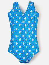 CUKOO Girls Blue Kitty Print Swimsuit (kids swimsuit)