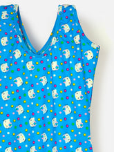 CUKOO Girls Blue Kitty Print Swimsuit (kids swimsuit)