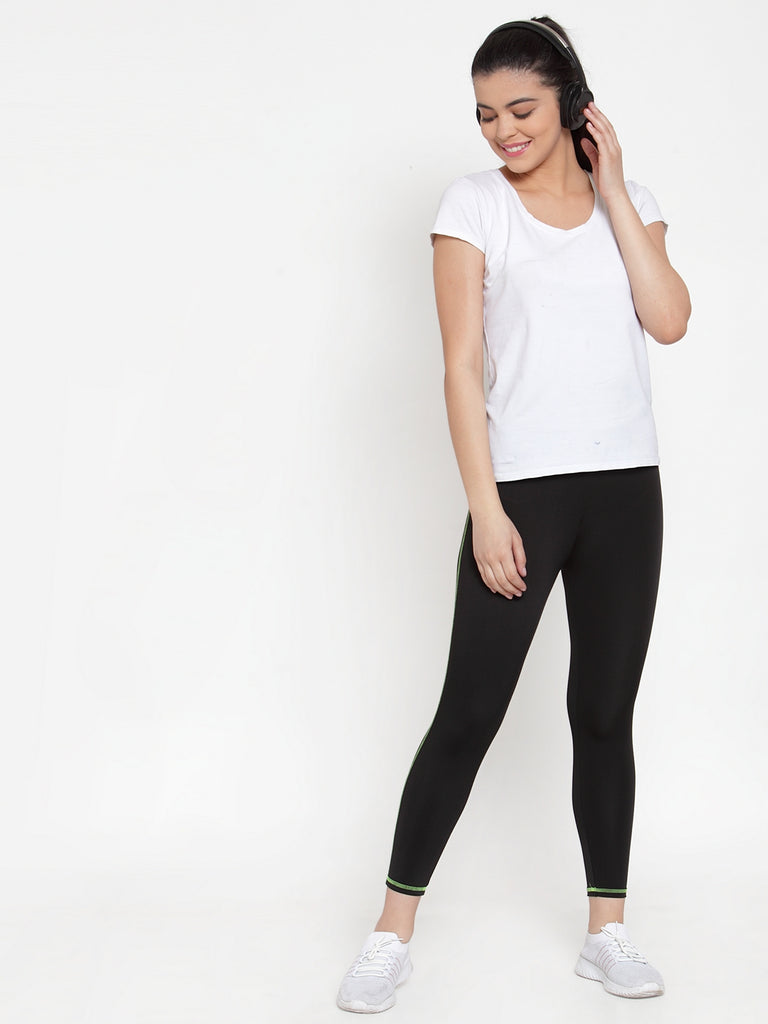 Buy BLACK HIGH-WAIST YOGA LEGGINGS for Women Online in India