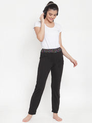 Cukoo Comfy: Black All Day/Night Pyjama with Multicolor Polka Dots for Women - Cukoo 