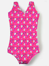 CUKOO Girls Pink Kitty Print Swimsuit (kids swimsuit)