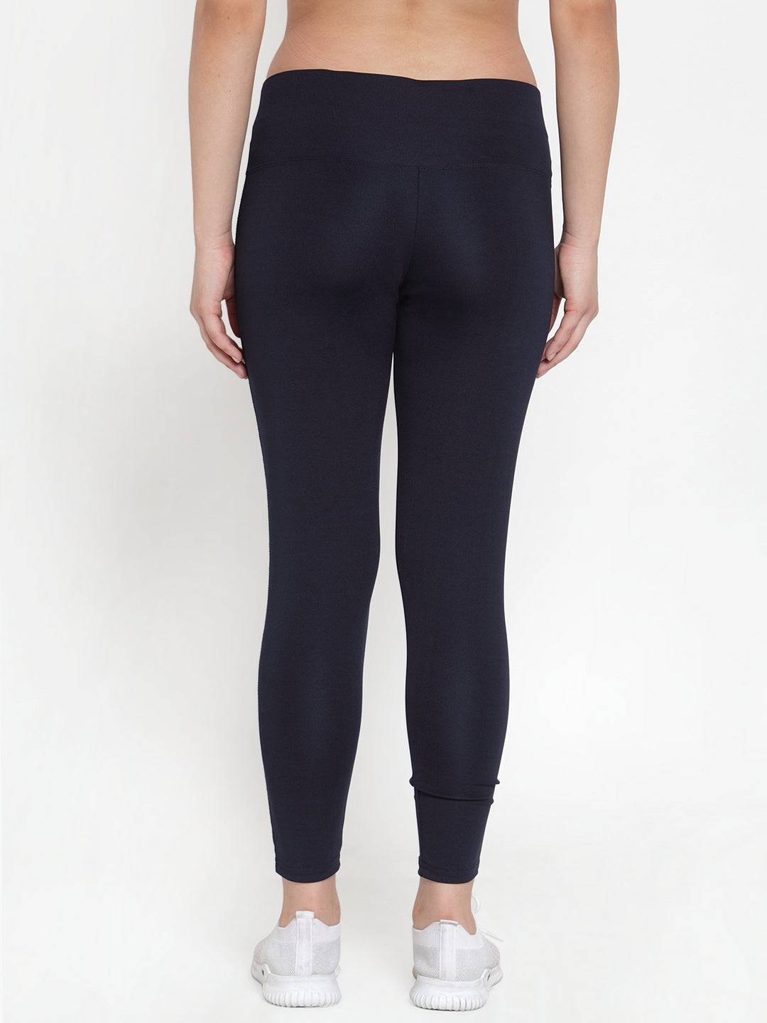 Cukoo Active Wear: Navy Blue Tights with high Waist fit for Women - Cukoo 