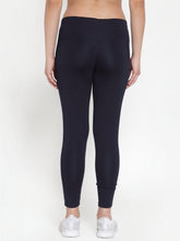 Cukoo Active Wear: Navy Blue Tights with high Waist fit for Women - Cukoo 