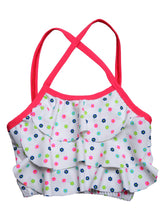 Cukoo White Colour Two Piece Swimwear/Swimming/ Kids Swim Suit with Multi-Colour Polka Dots for Girls/Kids 2-6 Years - Cukoo 