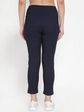 Cukoo Comfy : Blue Trouser for Women Stretchable Fabric - Cukoo 