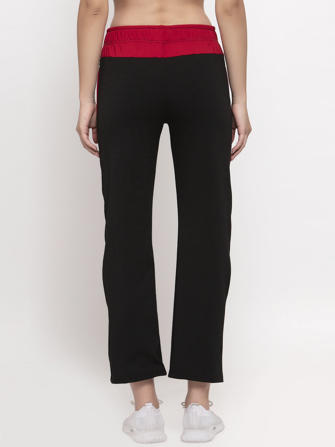 Cukoo Comfy: Black & Red All Day/Night Winter Pajama/Warm Track Pants for Women - Cukoo 