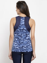 Cukoo Women Blue Nylon One Piece Active Wear/ Gym Wear Tank Top - Cukoo 