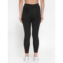 Cukoo Acitve Wear: Black Yoga Pants for Women Maroon Sides - Cukoo 