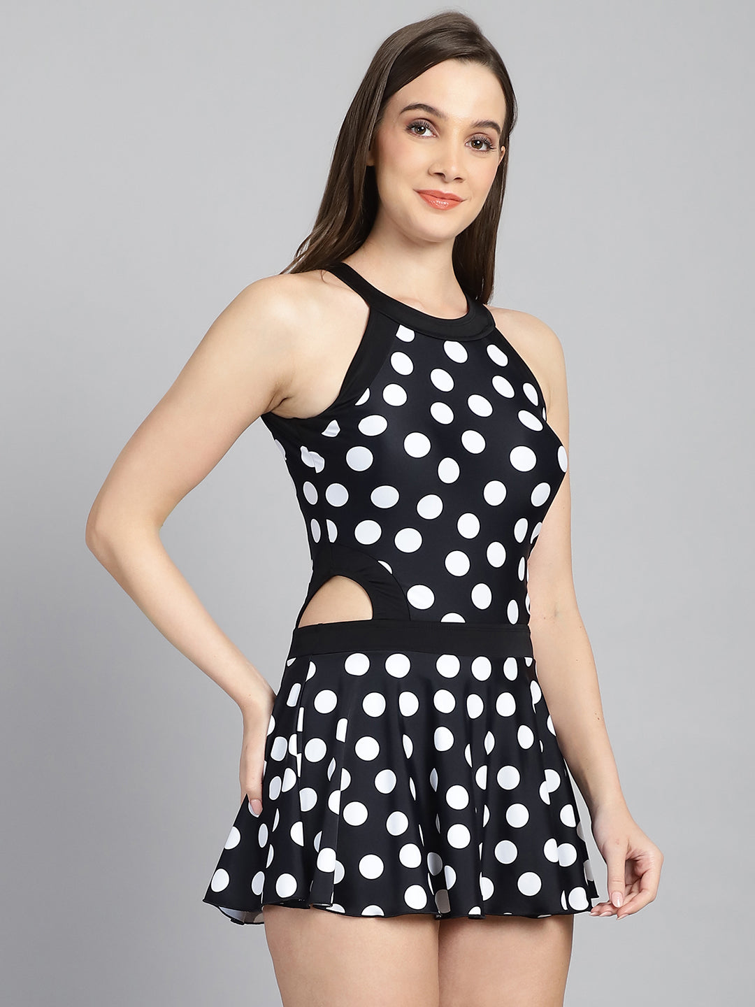 CUKOO Padded Black Polka Dot Swimwear