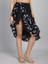 Black Ruffled cover up Sarong
