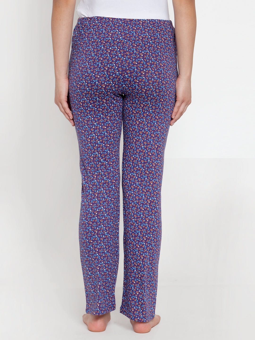 Cukoo Purple Floral Night Pyjama for Women - Cukoo 