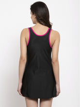 Cukoo Women Black Nylon Padded One Piece Swimwear/ Swimming Costume - Cukoo 